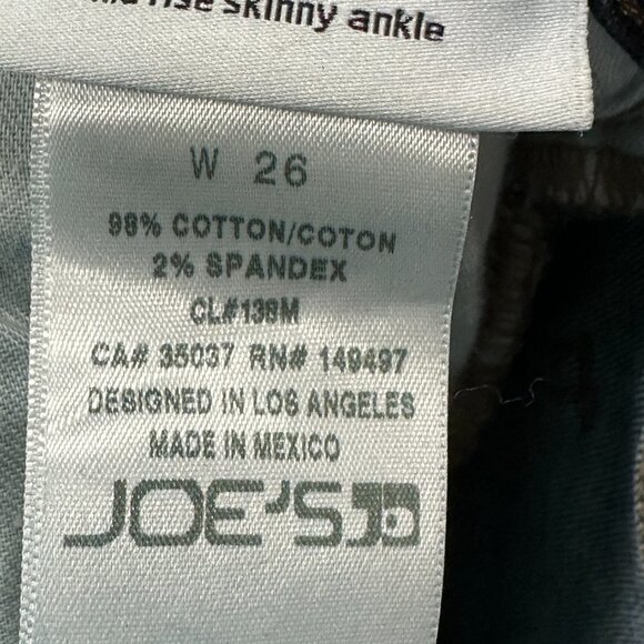 Joes Jeans Womens 26 The Icon Mid Rise Skinny Ankle Cotton Stretch Medium Wash - Picture 9 of 9
